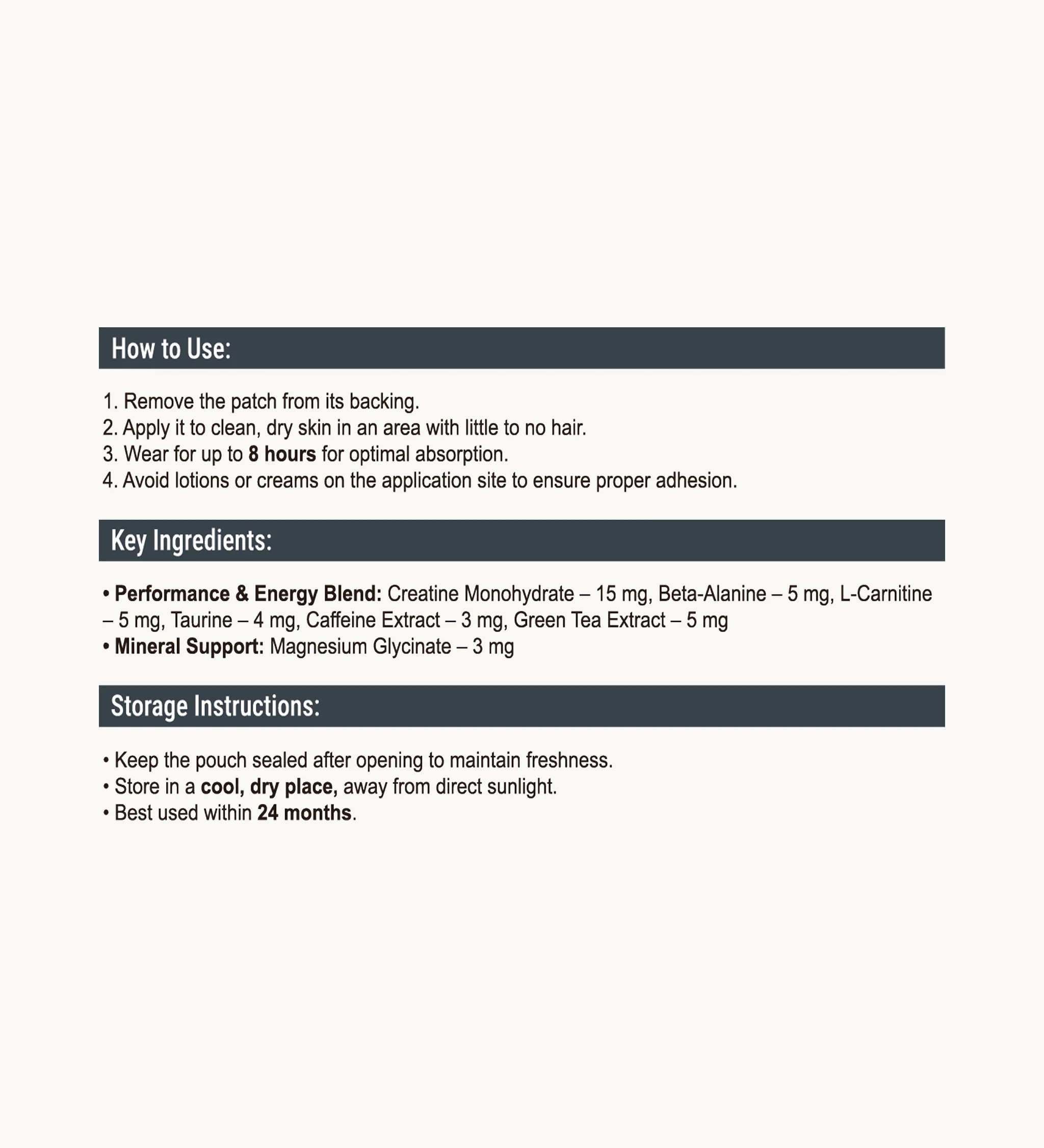 Creatine Patches – Boost Strength, Endurance & Energy Naturally - Image 6
